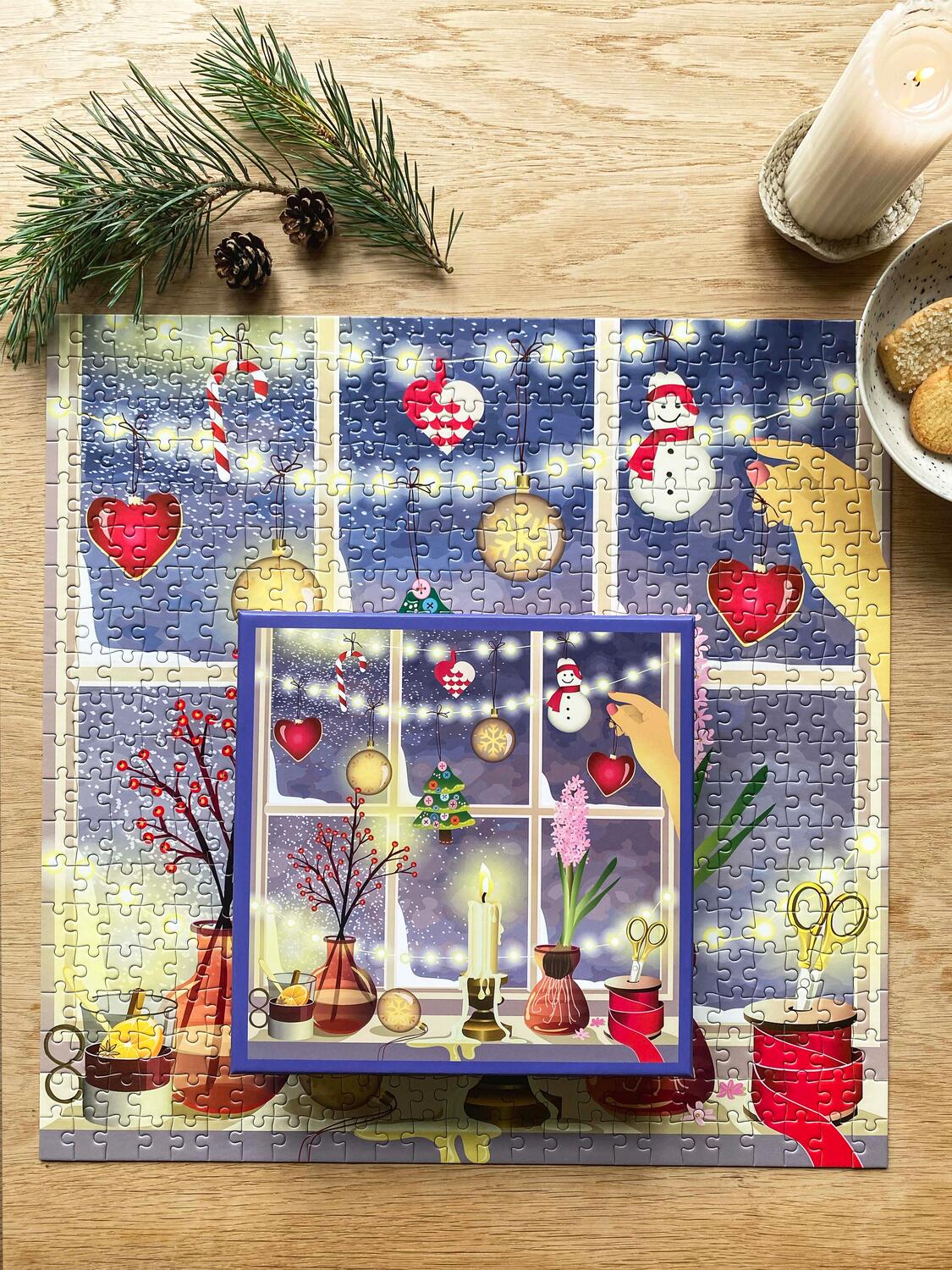 Christmas Window puslespil - 500 brikker